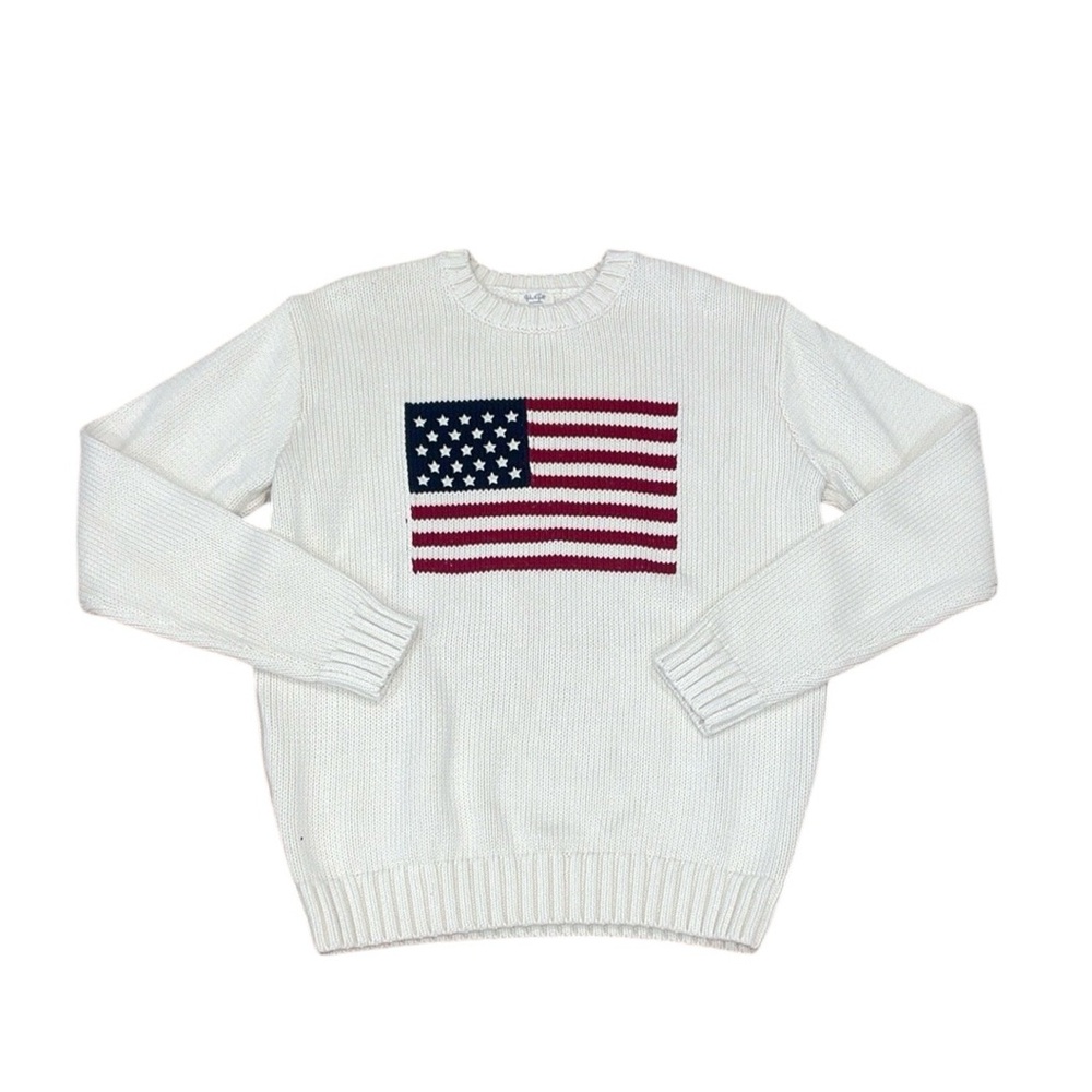 Brandy Melville White Sweater with American Flag